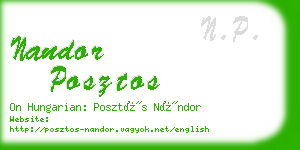 nandor posztos business card